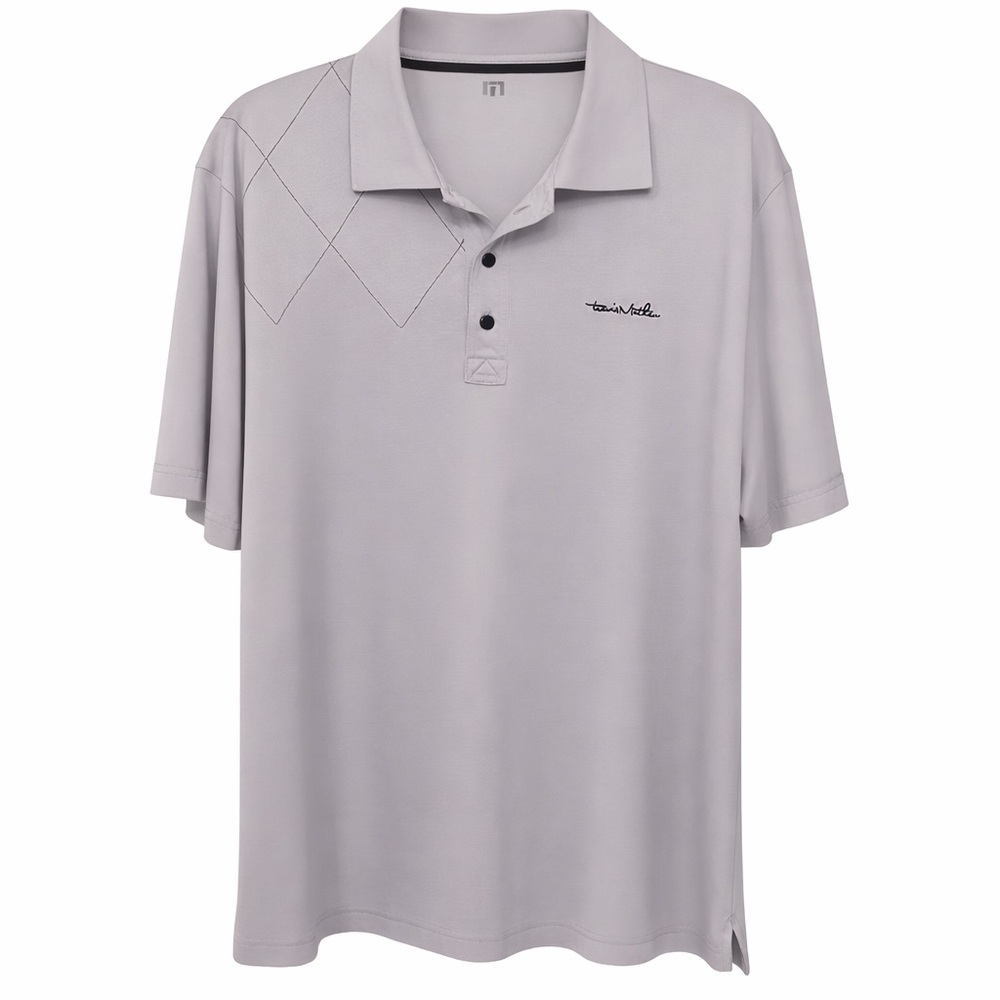Travis Mathew Men's XL Polo Shirt Gray Performance Golf Logo|Excellent Condition - Picture 2 of 12